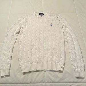 Ralph Lauren cotton cable knit sweater white size S